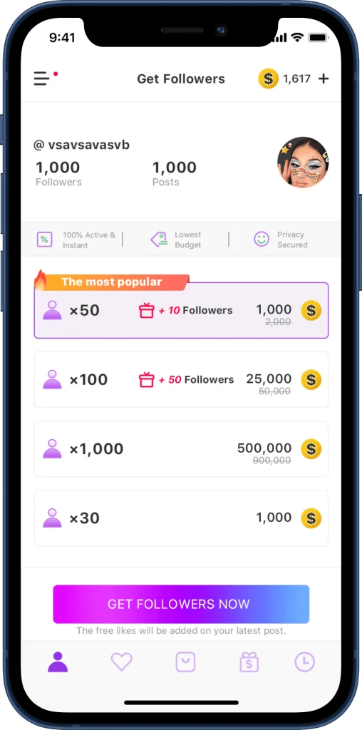 INSUP get unlimited followers/likes with the coins