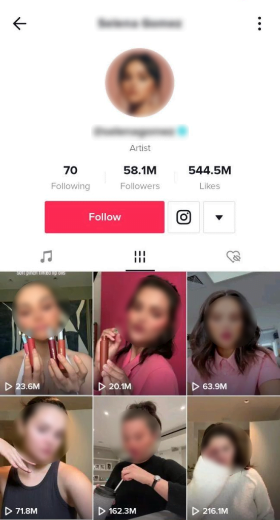 Selena gomez’s tiktok