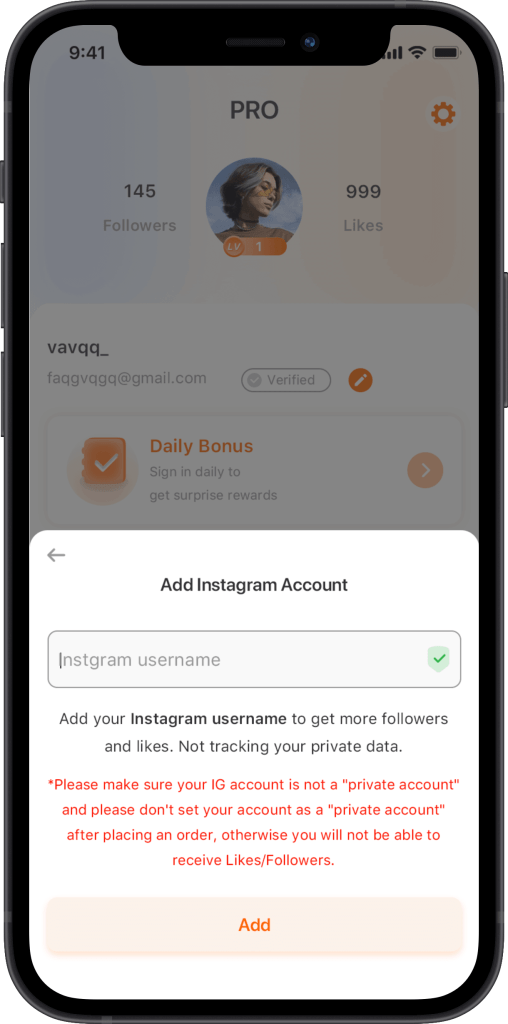Bind account