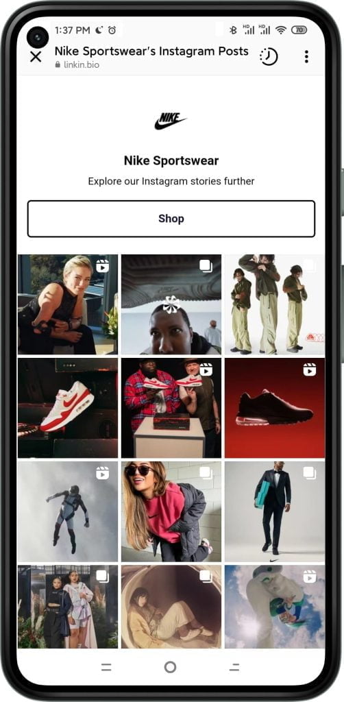 Link of nike sportswear