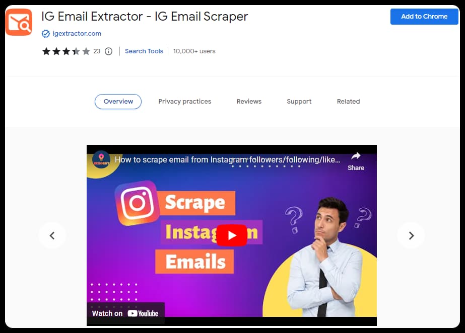 IG Email Extractor